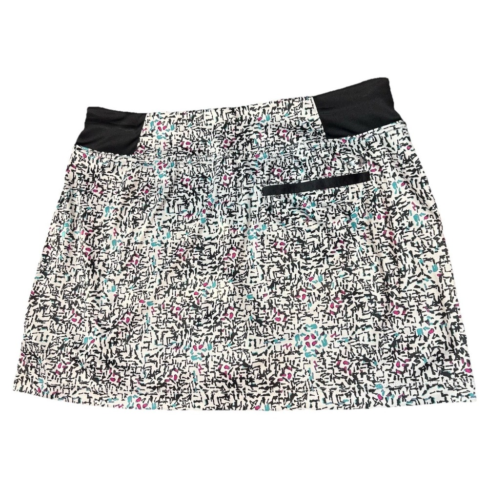 GSX By Grand Slam Skirt Skort Activewear Geo Print Pull On Golf Tennis Sz L - Picture 3 of 7
